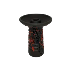 Глиняна чаша Gusto Bowls Alien Black Red (червоно-чорне поливання)