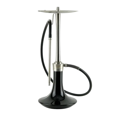Кальян Oduman Cosmo Black Glass Silver Body (Металік, повний комплект)