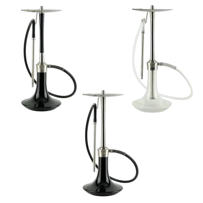 Кальян Oduman Cosmo Black Glass Silver Body (Металік, повний комплект)