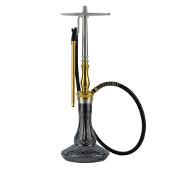 Кальян Oduman Sahra Black Glass Gold Body (Золотистий, повний комплект)