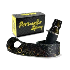 Персональний мундштук Personalka Epoxy Onyx (Чорний із золотом)
