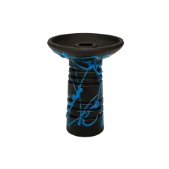 Глиняна чаша Gusto Bowls Alien Black Glaze Blue (синє поливання)