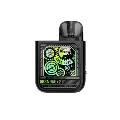 Lost Vape Ursa Baby 2 900 Pop Black x Time Gear (Чёрно-зелёный, с картриджем) Многоразовый POD