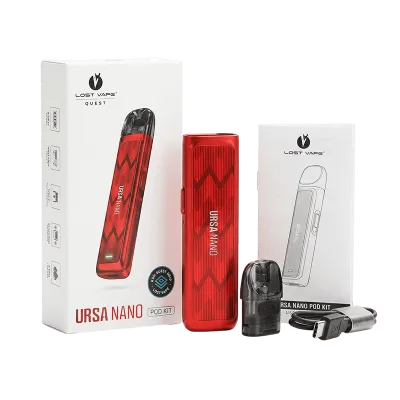 Lost Vape Ursa Nano 800 Velvet Silver (Металлик с разводами, с картриджем) Многоразовый POD